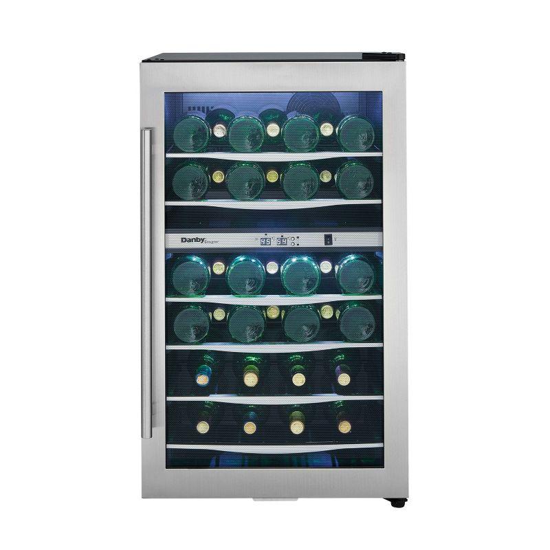 Danby 38-Bottle Black Stainless Steel Dual-Zone Wine Cooler