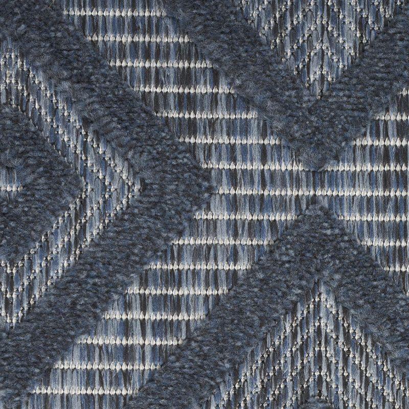 Nourison Versatile Solid Diamond Indoor Outdoor Flatweave Area Rug