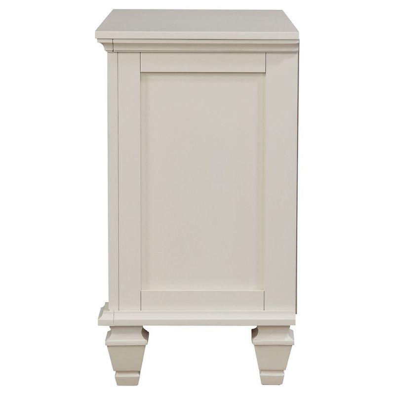 Coaster,Sandy Beach 3-drawer Nightstand Cream White