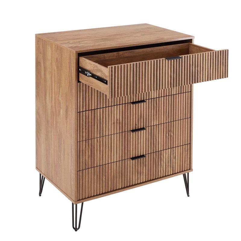 Manhattan Comfort Dumbo 3pc 5 Drawer Dresser, 6 Drawer Dresser and Nightstand Set