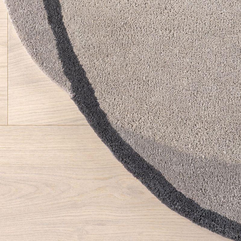 Nuloom Greenwich Abstract Wool Area Rug, Shaped 4' x 6', Grey