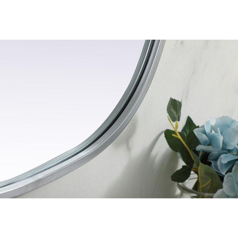 Sabine Metal Curved Oval Wall Mirror