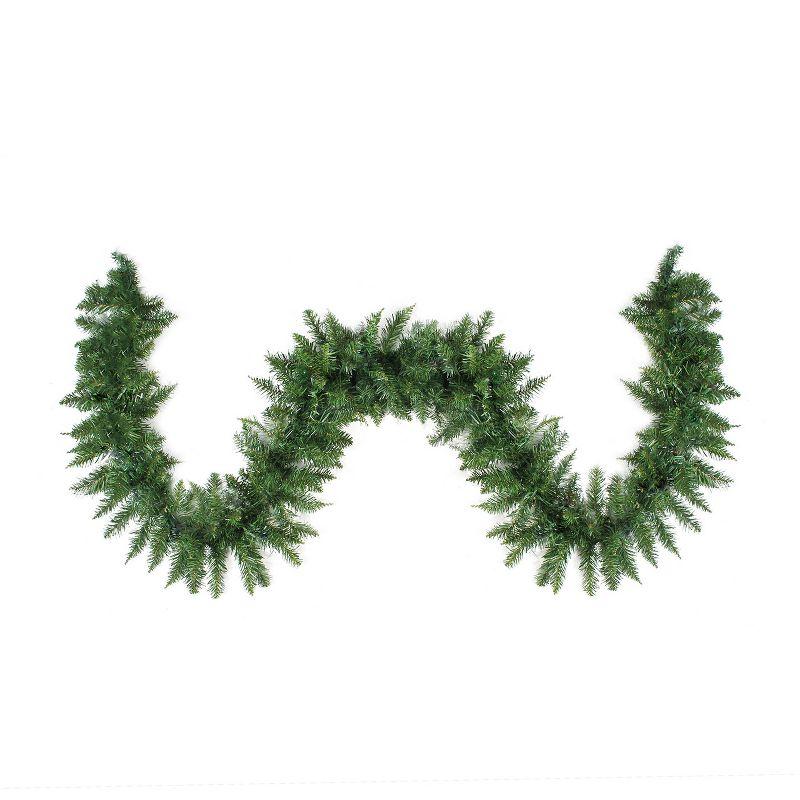 50' Green PVC Fir Christmas Garland with Bendable Wire