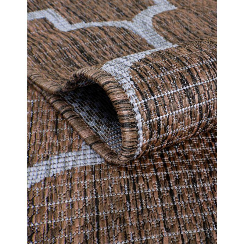 Unique Loom 8' 0 x 11' 4 Rectangle Indoor/Outdoor Trellis Brown Area Rug