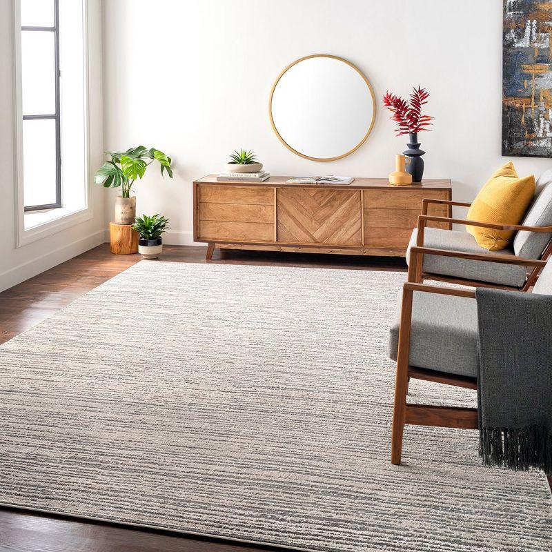 Noah Square Gray Wool Area Rug