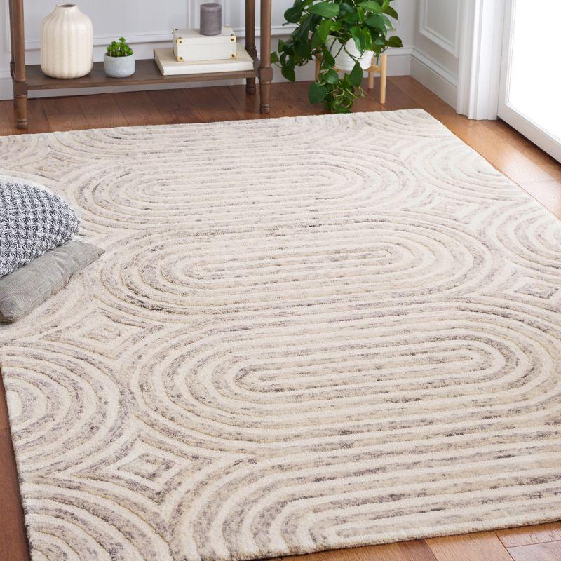 Trace TRC310 Hand Tufted Area Rug - Grey/Ivory - 5'x8' - Safavieh.