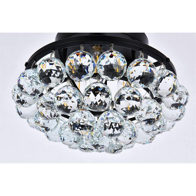 Elegant Lighting Corona 10 inch black flush mount