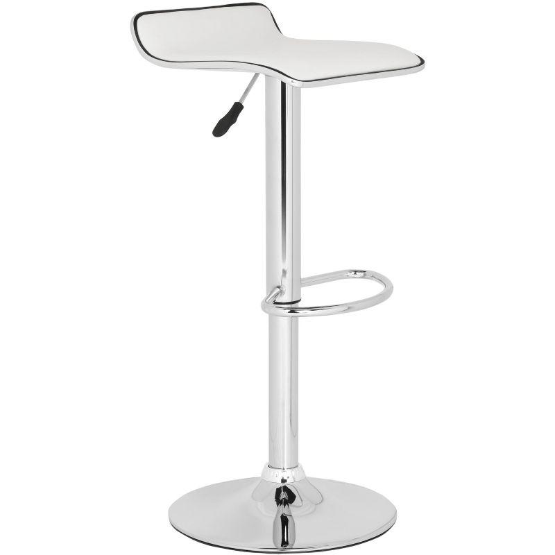 Chaunda Swivel Bar Stool - White - Safavieh