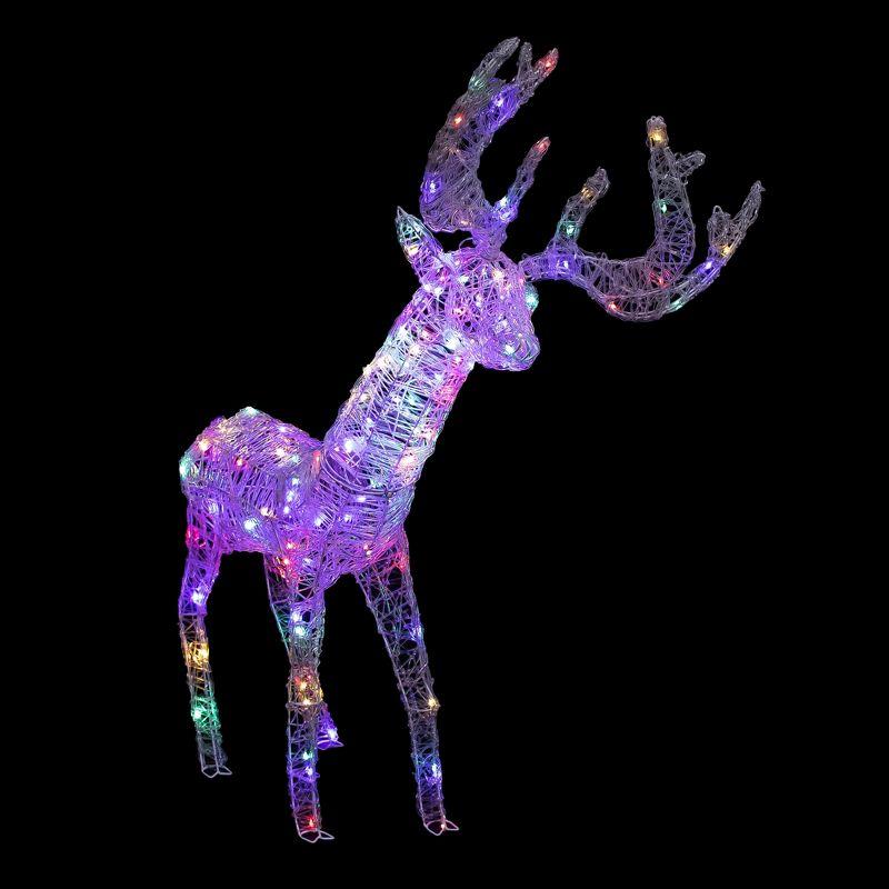 Northlight Seasonal LED Color Changing Commercial Grade Acrylic Reindeer Outdoor Christmas Decoration 46.5"