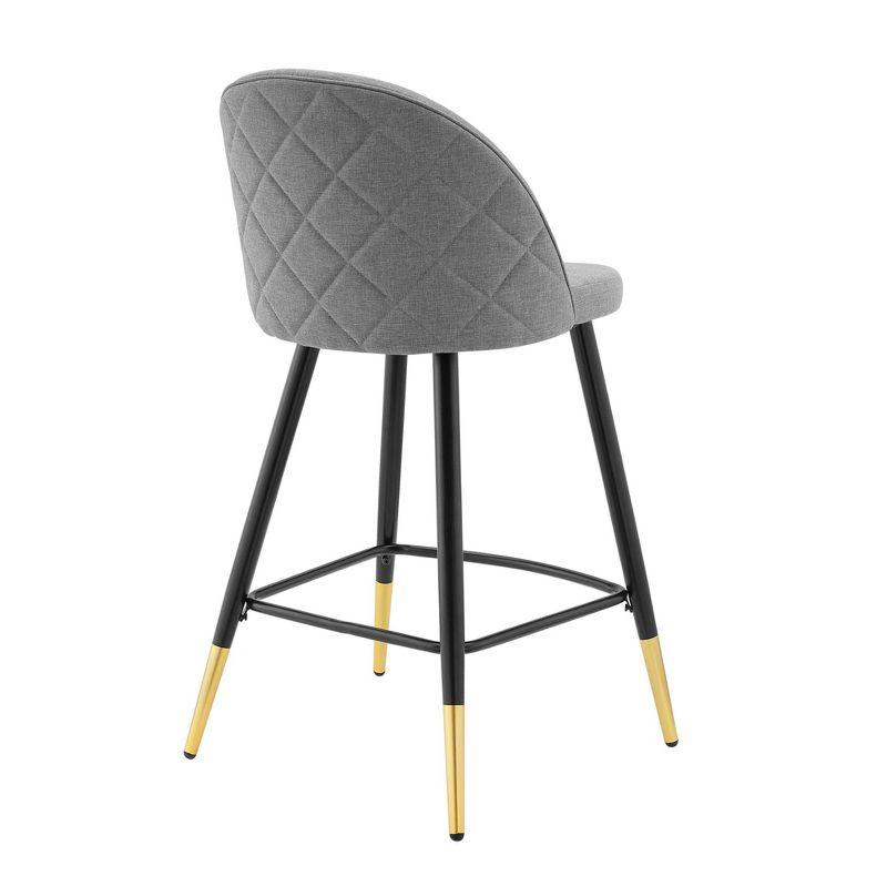Everly Quinn Cordial Performance Velvet Counter Stools (Set of 2)
