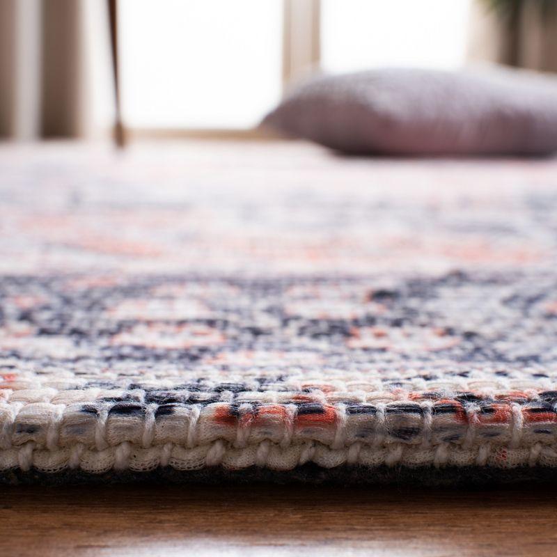 Saffron SFN353 Hand Loomed Area Rug - Navy/Ivory - 3'x5' - Safavieh.