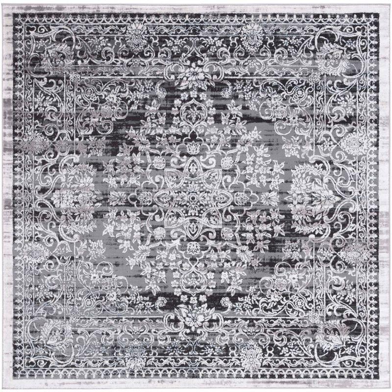 Amelia ALA298 Power Loomed Area Rug - Charcoal/Gray - 6'7"x6'7" - Safavieh.