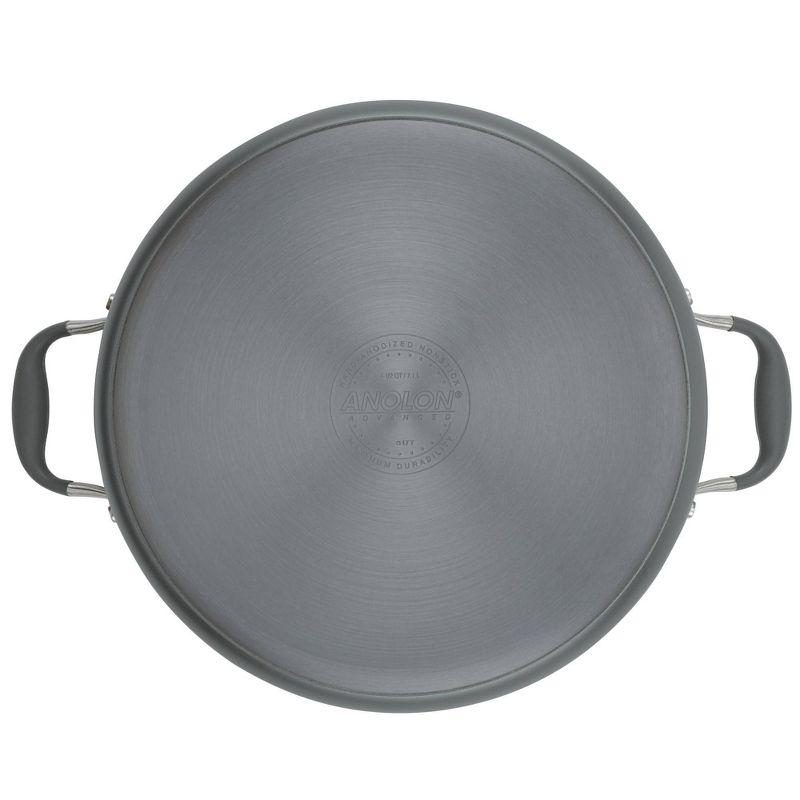 Anolon Advanced Home 7.5qt Covered Wide Stockpot Moonstone: Nonstick, Hard Anodized Aluminum, Oven-Safe, Stainless Steel Handle