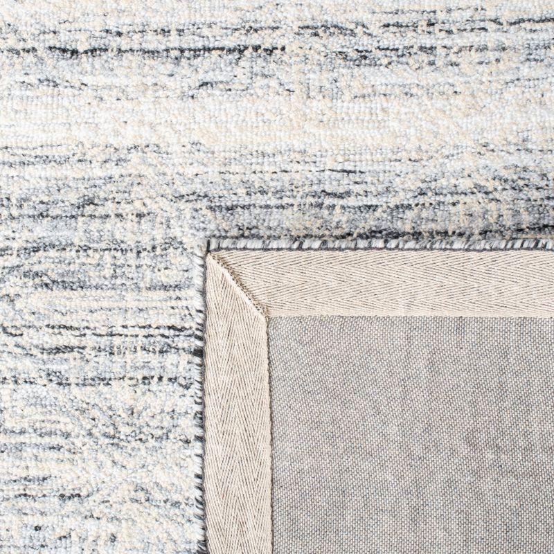 Hand-Tufted Artisan Gray Wool 8' x 10' Rectangular Area Rug