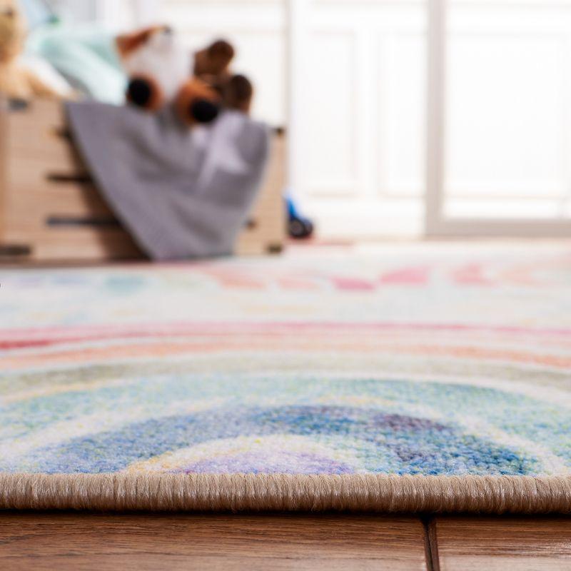 Kids Playhouse KPH252 Power Loomed Machine Washable Slip Resistant Area Rug - Blue/Ivory - 6'7"x9' - Safavieh Kids