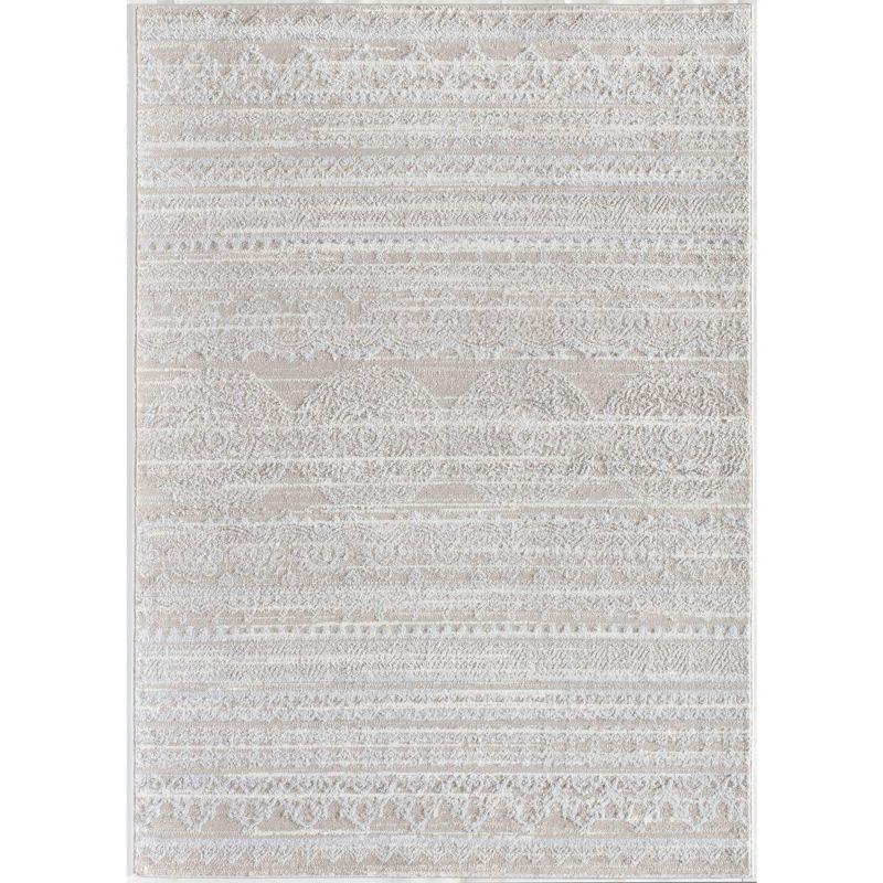 Cozy Kids 5' x 7' Easy-Care Blue Synthetic Area Rug