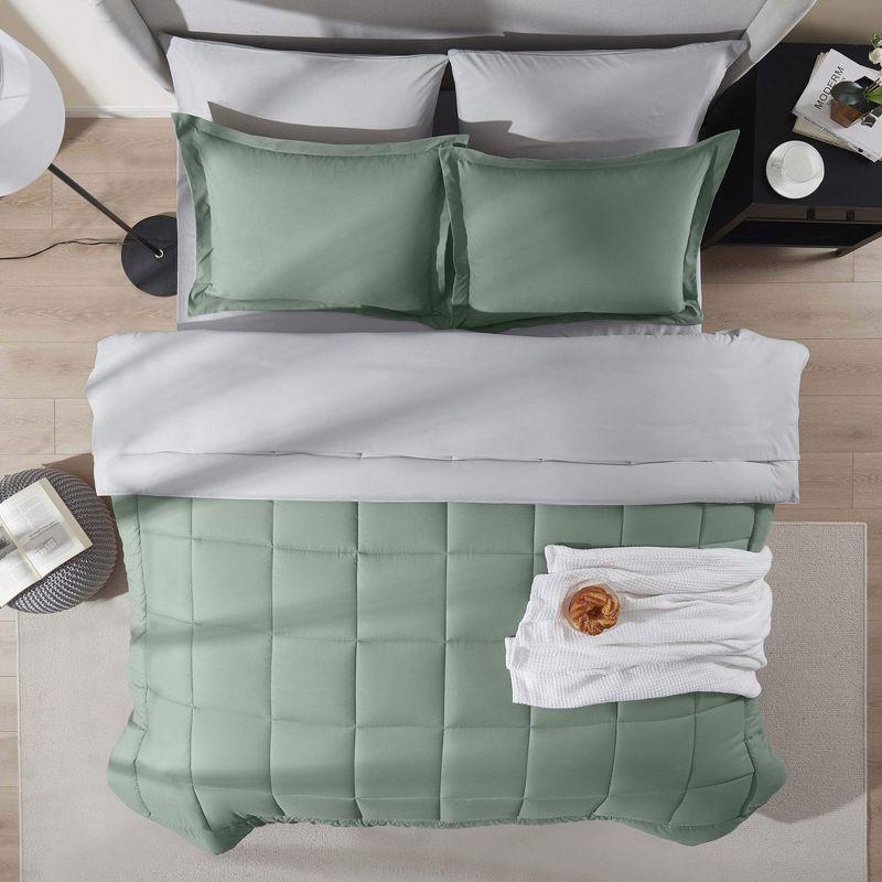 Bed-in-A-Bag Reversible Comforter Set with Bed Sheets