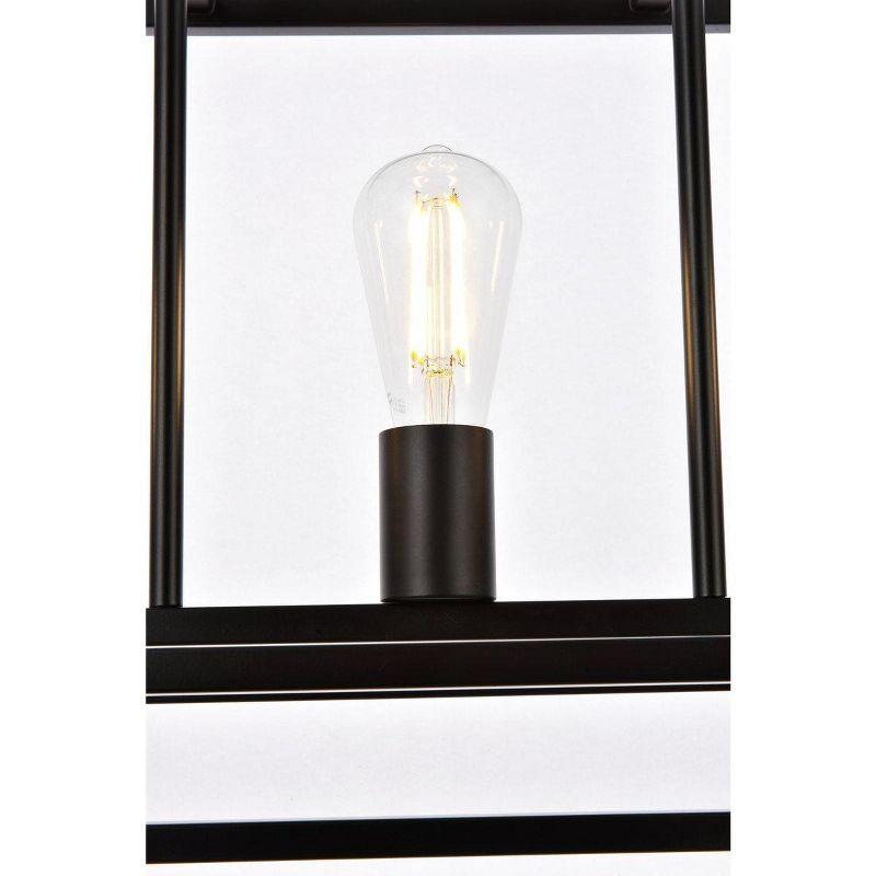 Elegant Lighting Voir 3 lights pendant in black