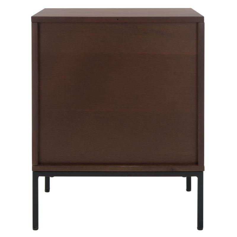 Zadie 2 Drawer Rattan Nightstand - NST5007 - Walnut/Natural - Safavieh