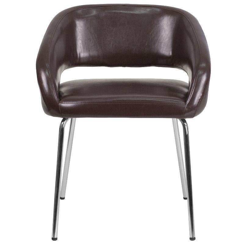 Flash Furniture Fusion Series Contemporary LeatherSoft Side Reception Chair with Chrome Legs