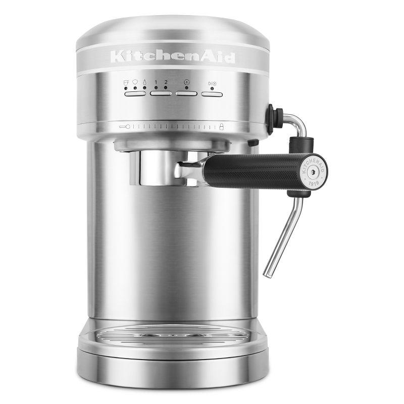 KitchenAid Semi-Automatic Espresso Machine - Brushed Stainless Steel: 15 Bars Pressure, Dishwasher-Safe, 47oz Capacity
