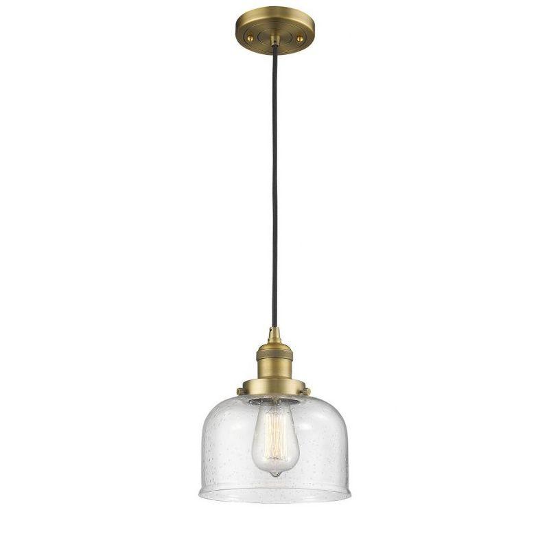 Brushed Brass and Glass Mini Pendant Light