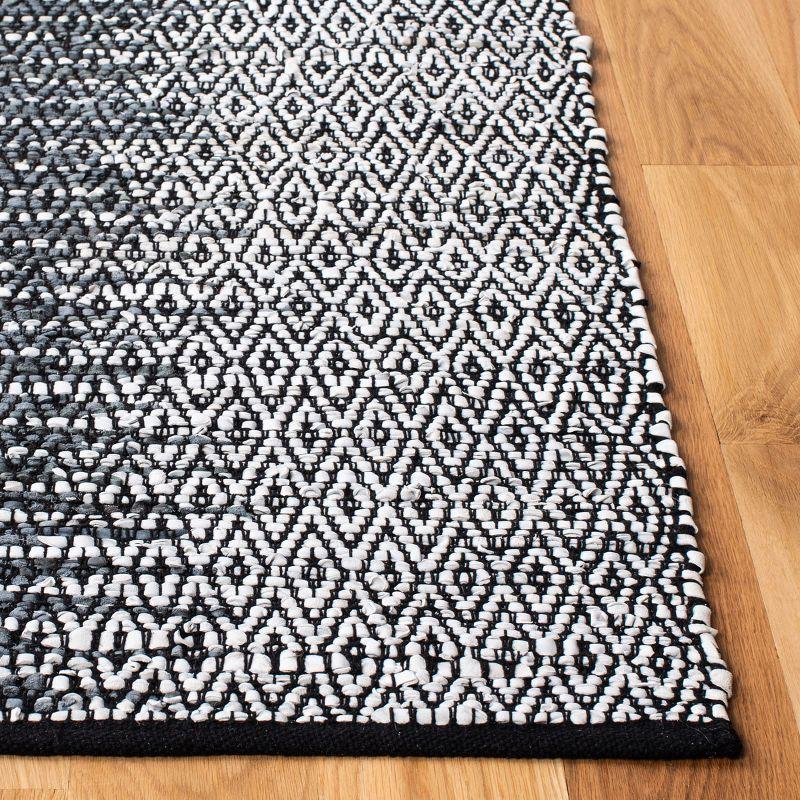 Vintage Leather VTL389 Hand Woven Indoor Accent Rug - Light Grey/Charcoal - 2'3"x4' - Safavieh.