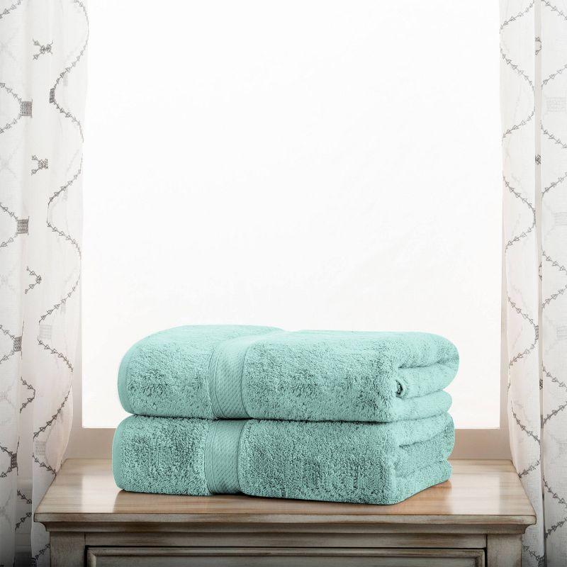 Luxury Cotton Heavyweight Ultra-Plush Bath Towel Set of 2 by Blue Nile Mills