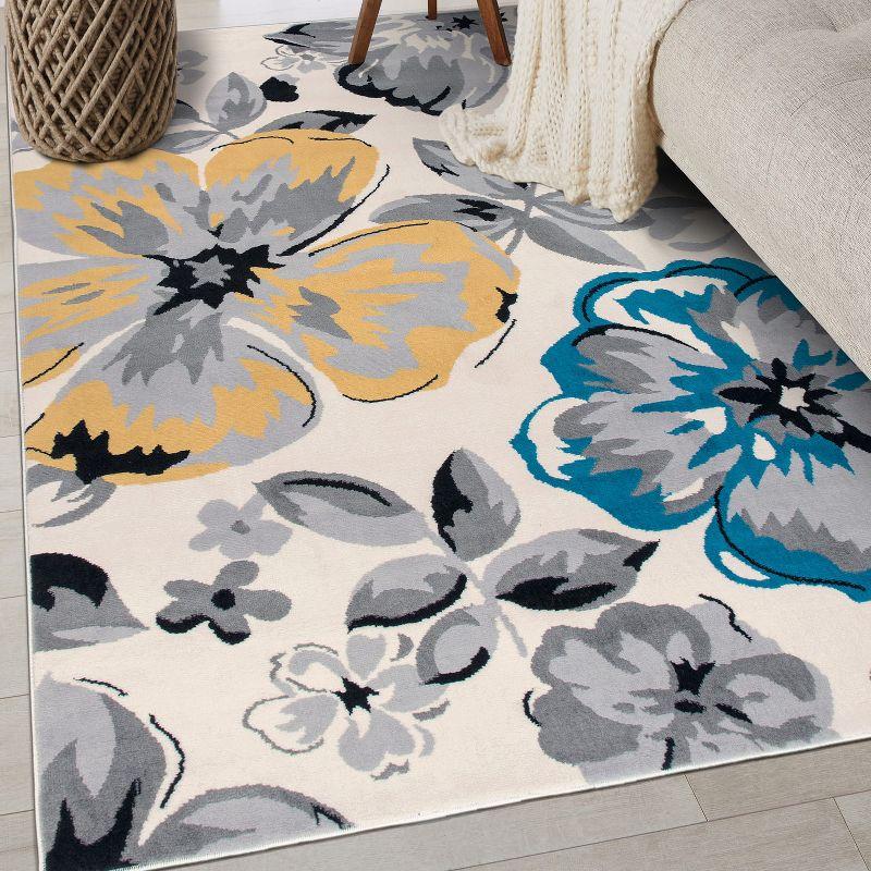 World Rug Gallery Modern Floral Desing Area Rug