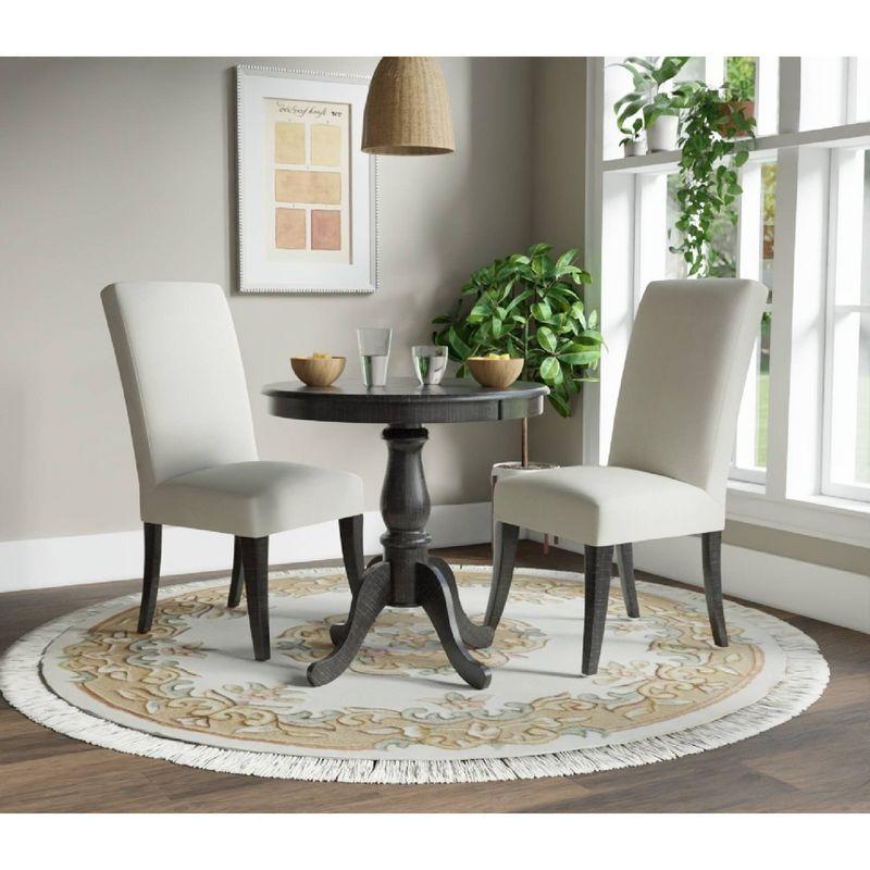 Carolina Living 30" Salem Round Pedestal Dining Table Espresso: Rubberwood, MDF, Non-Extension