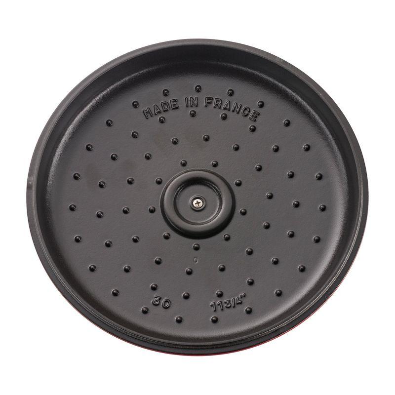 Staub Cast Iron Braiser, Dutch Oven, 3.5-quart, serves 3-4, Made in France, Cherry