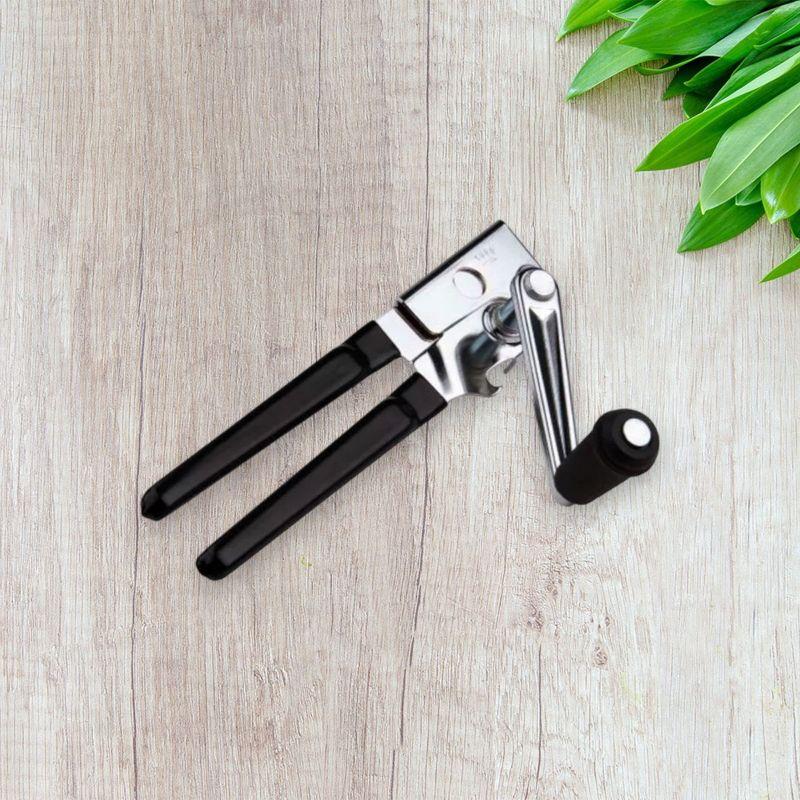 Commercial Oneida Easy Crank Can Opener Heavy Duty - Ergonomic Design,Black