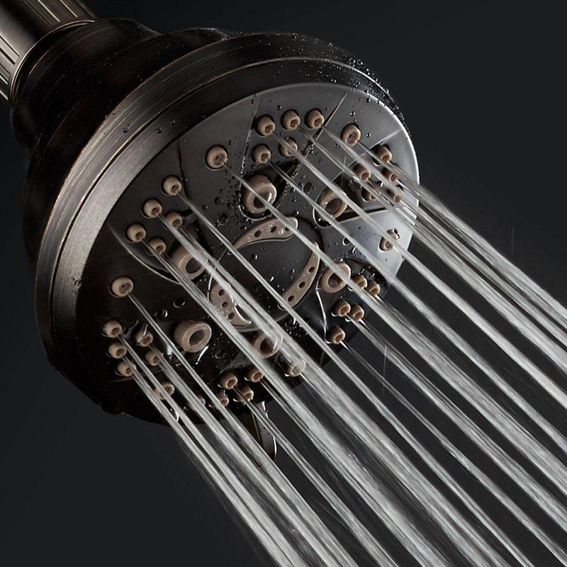 Six Setting High Pressure Luxury Spiral Shower Head with On/Off and Pause Mode - AquaDance