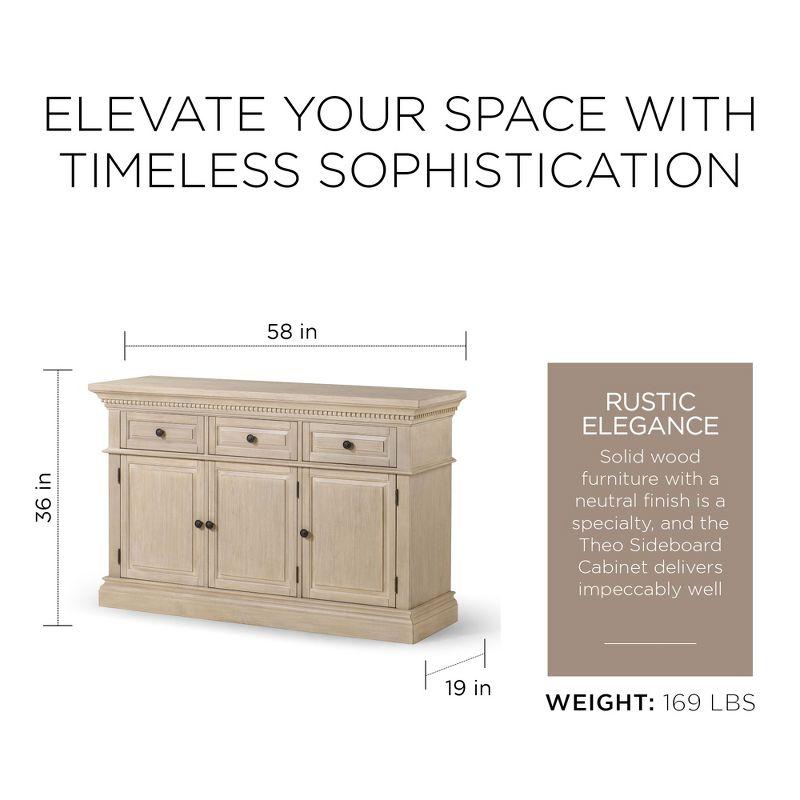 Maven Lane Theo Wooden Sideboard in Antiqued Finish
