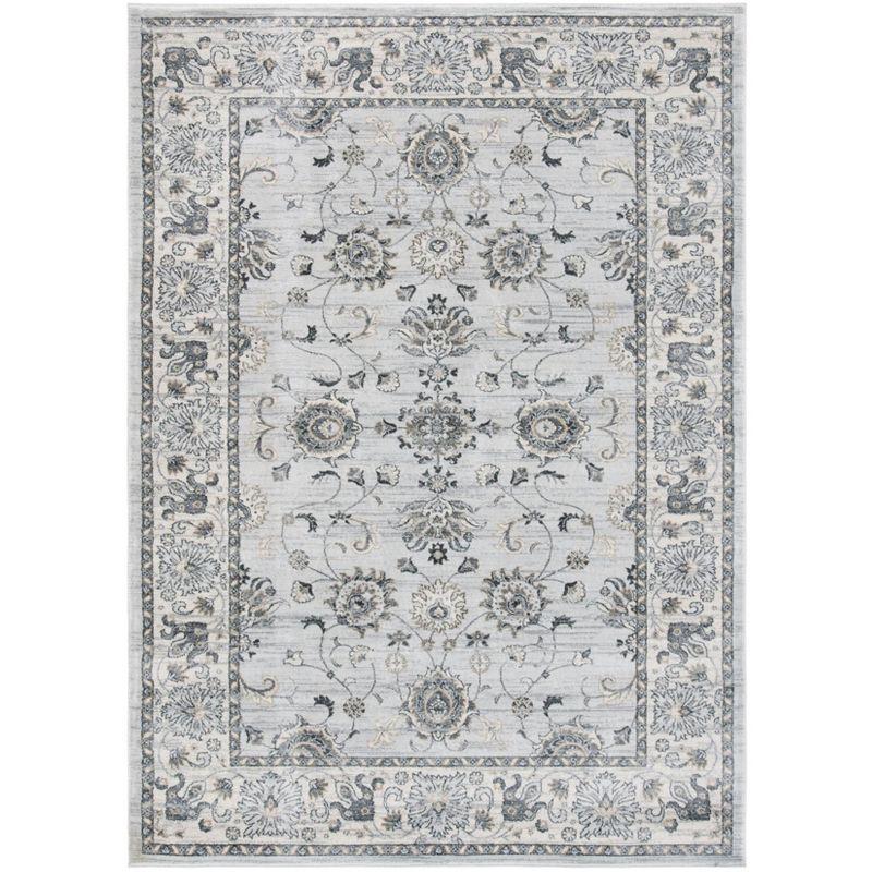 Isabella ISA940 Power Loomed Area Rug - Light Grey/Cream - 5'3"x7'6" - Safavieh