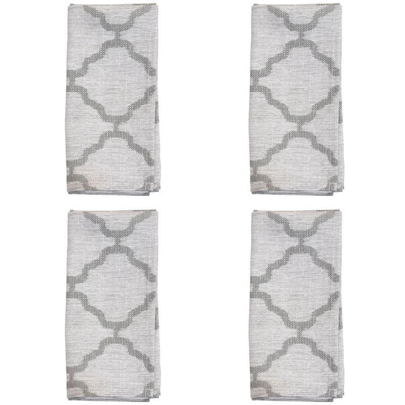 Saro Marrakesh Collection Polyester Geometric Square Napkin (Set of 4)