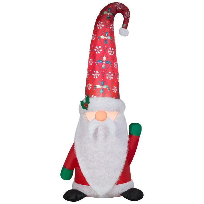 Festive 5-Foot Inflatable Christmas Gnome with LED Lights