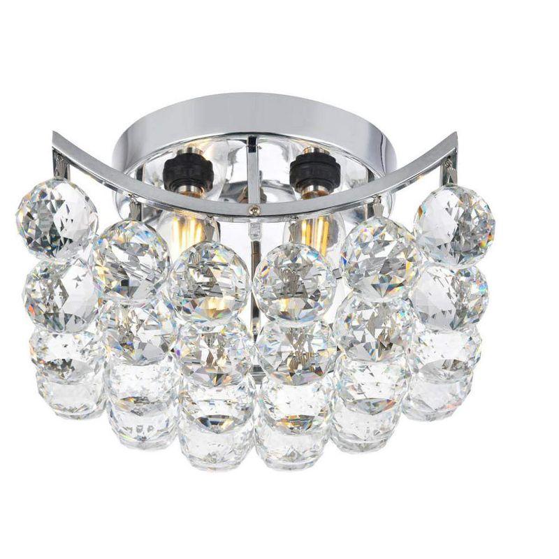 Elegant Lighting Corona 4 light Chrome Flush Mount Clear Royal Cut Crystal