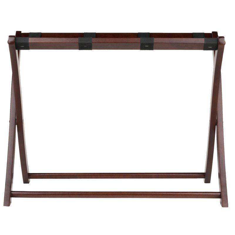 Scarlett Luggage Rack Cappuccino - Winsome: Solid Wood, Foldable, No Assembly, Mid-Century Modern Style