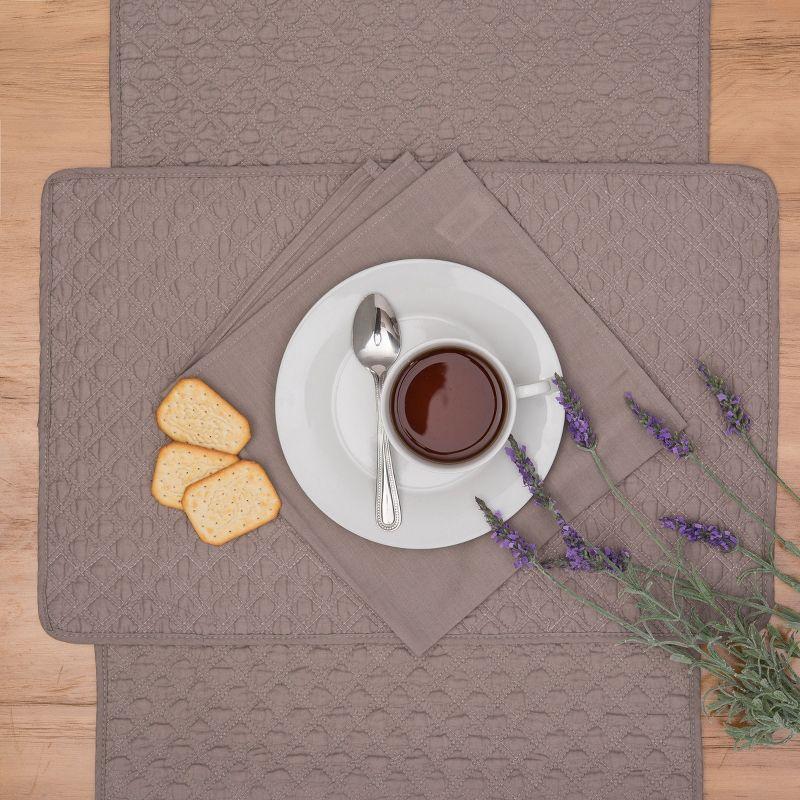 Clay Quilted Cotton Rectangular Placemats Set of 6