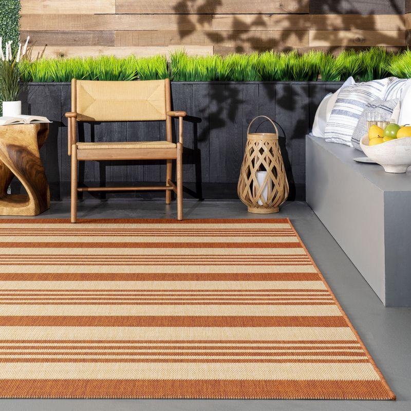 nuLOOM Robin Multi Stripe Indoor/Outdoor Area Rug