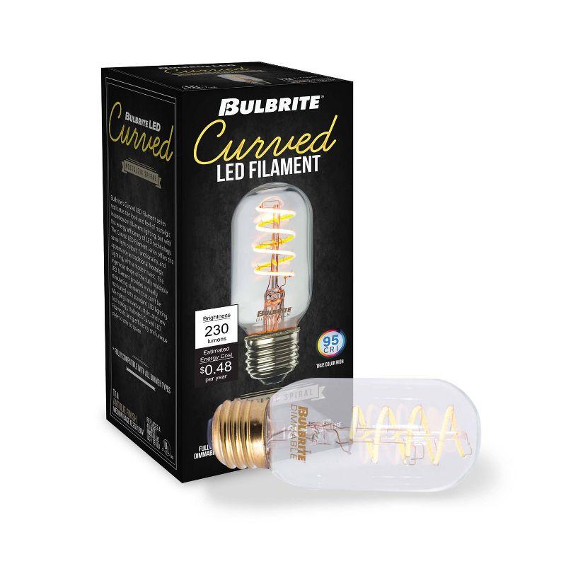 40 Watt Equivalent, T14 LED, Antique Dimmable Light Bulb, (2200K) E26/Medium (Standard) Base