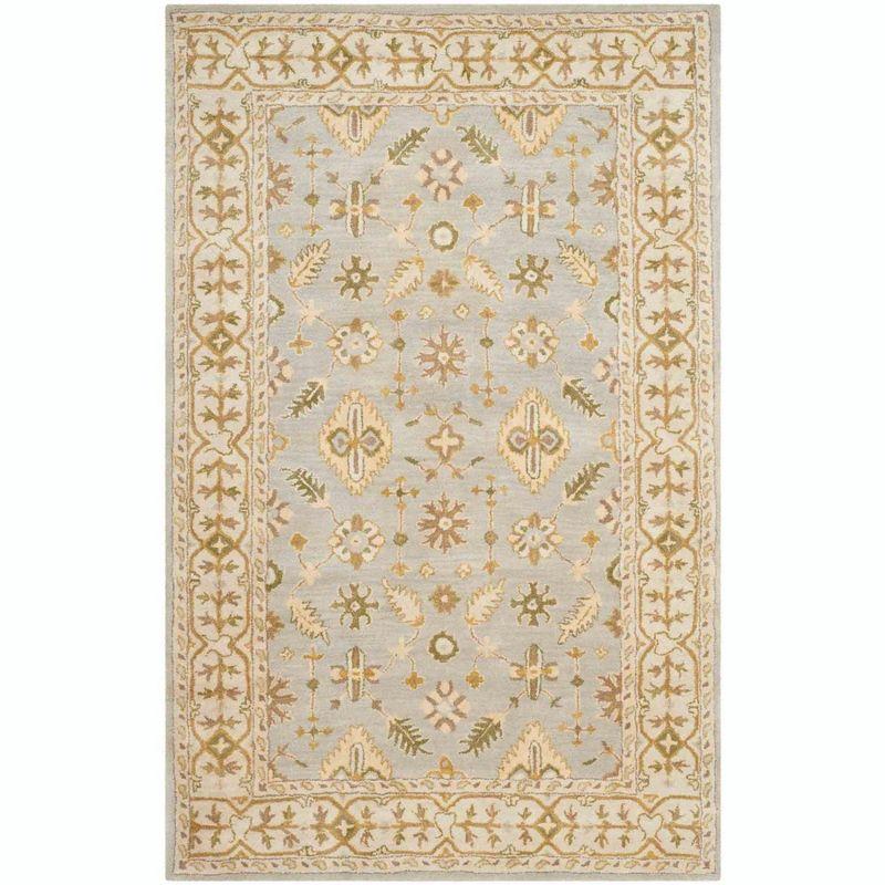 Classic CL933 Hand Tufted Area Rug - Light Blue/Ivory - 5'x8' - Safavieh.