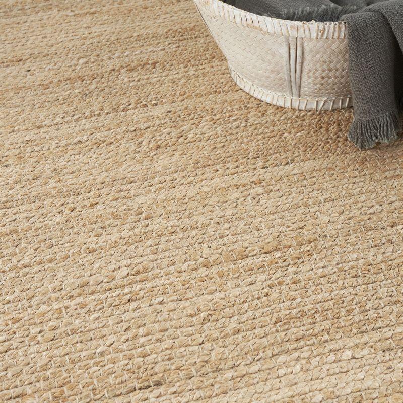 Nourison Hand Woven Natural Jute Indoor Rug Bleached 5' x 7'