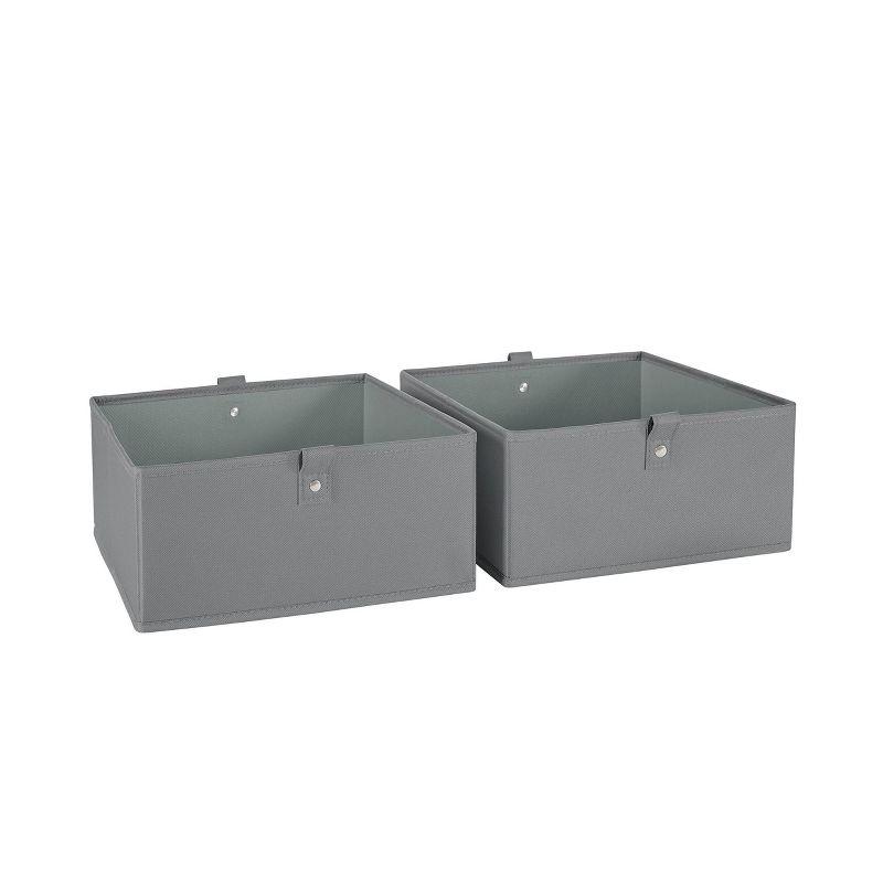 Gray Fabric Collapsible Kids Storage Cube Set