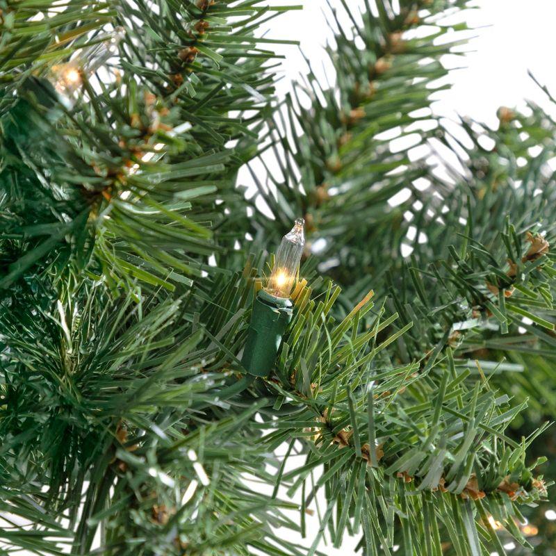 Northlight Pre-Lit Noble Fir Artificial Christmas Garland - 9' x 10" - Clear Lights