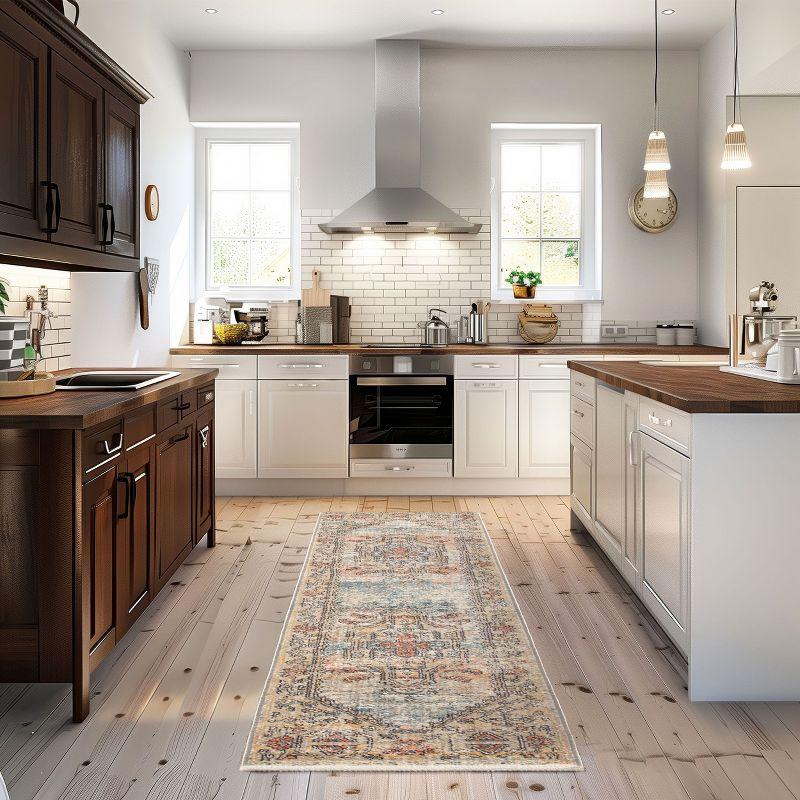 Nuloom Marley Medallion 7x9 Indoor Area Rug for Living Room Bedroom Dining Room Kitchen, Beige/Ivory