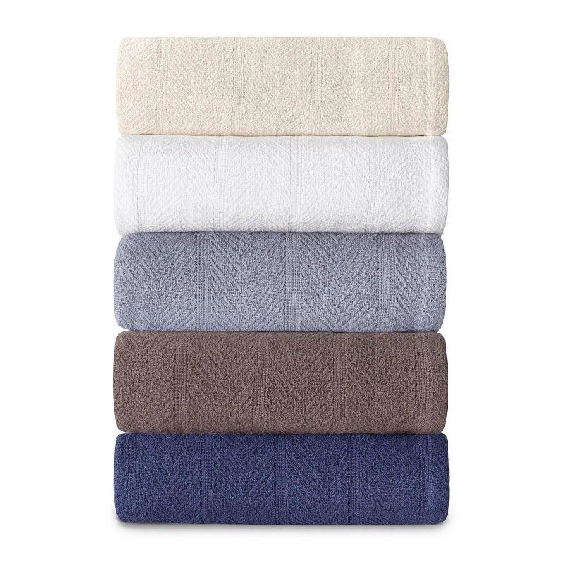 Eddie Bauer Herringbone Cotton Reversible Blanket