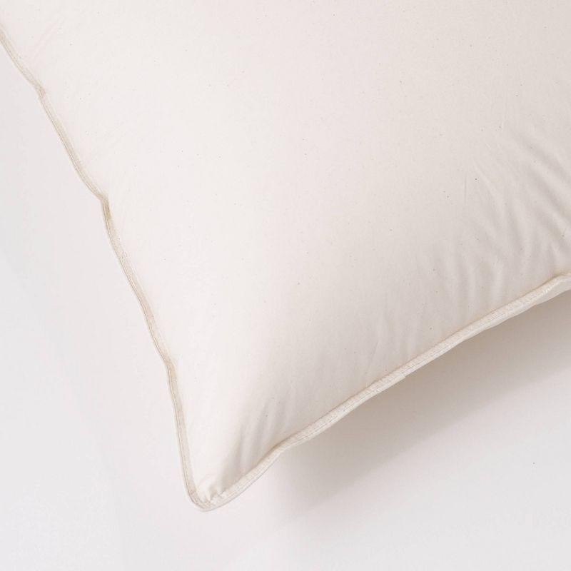 Prime Feather Down Blend Unbleached Cotton Medium Pillow