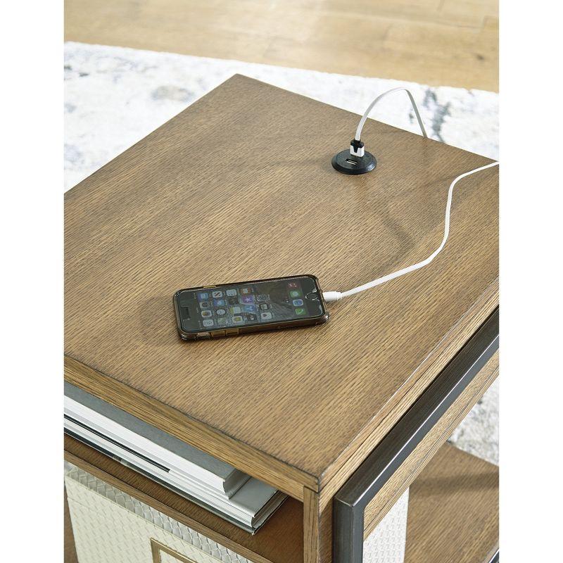 Signature Design by Ashley Contemporary Fridley End Table  Brown/Black